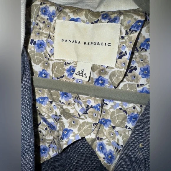 Banana Republic Linen Denim Blazer Jacket - Picture 5 of 10